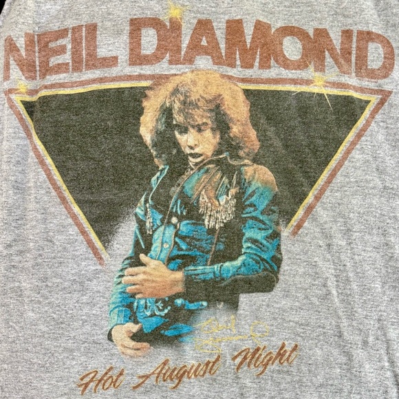 Neil Diamond Hot August Night Vintage Style Raglan Band Tee – Small - Picture 2 of 9